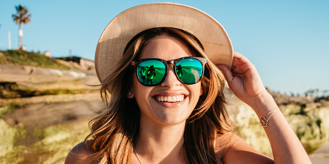 Electric Jade Polarized Sunglasses - Crystal Pink, Teal & Black Tortoise  Round Cat Eye Frame & Green Mirror Lens Sunglasses | $49 US | Blenders  Eyewear
