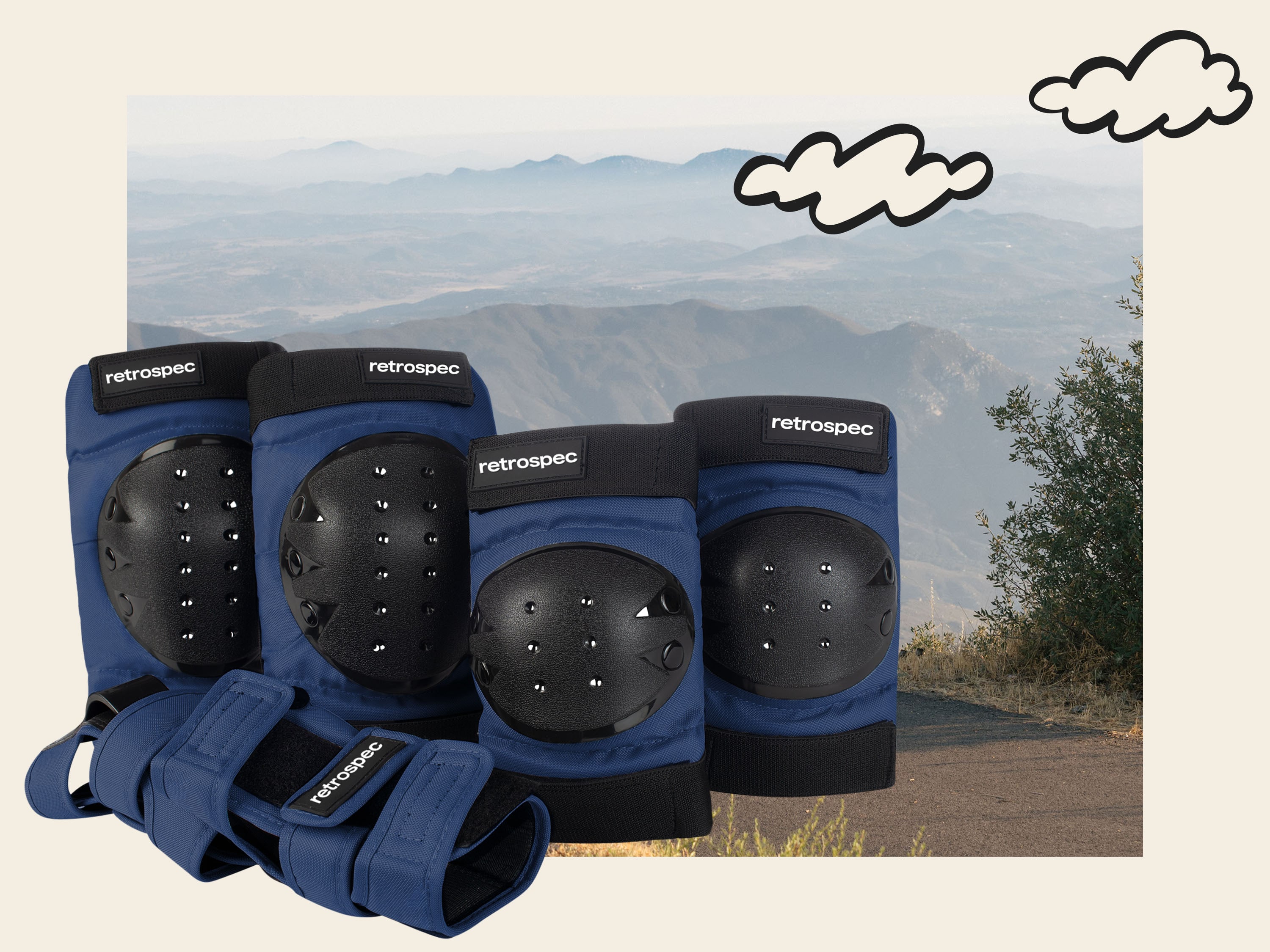 Protect Knee and Elbow Pads w/ Wrist Guards | Retrospec