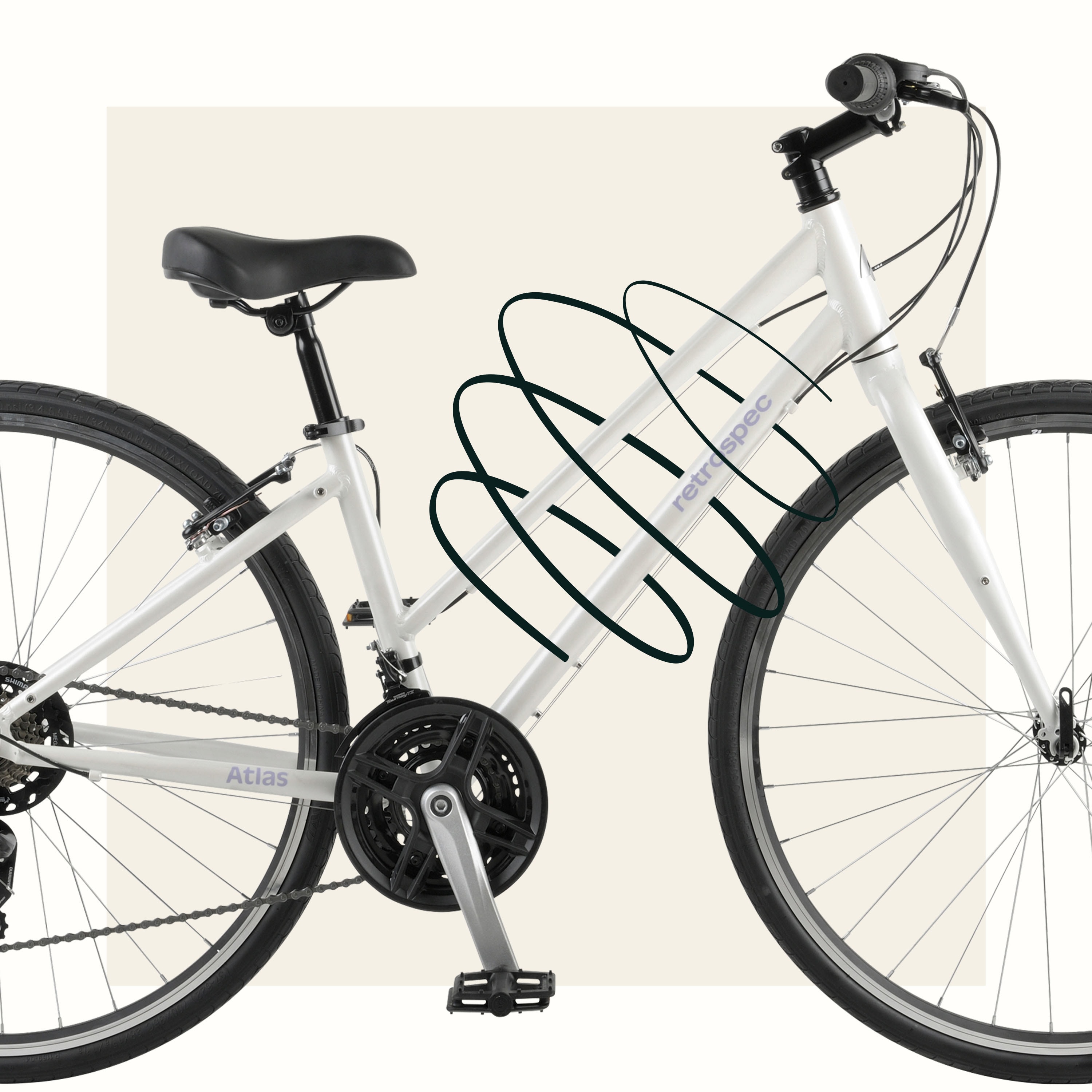 Retrospec Atlas Step-Thru Comfort Hybrid Bike