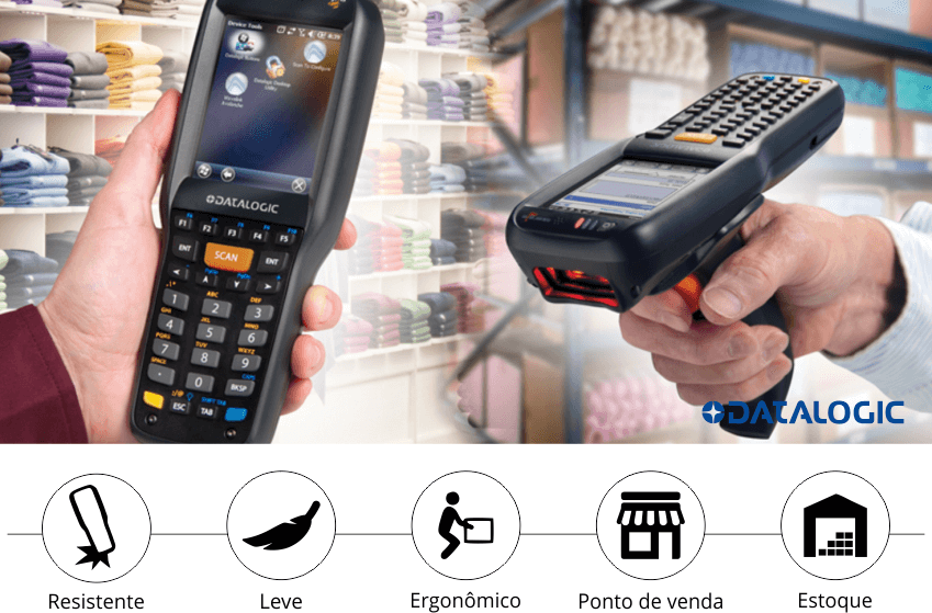 Coletor de Dados Datalogic Skorpio X3 com ícones