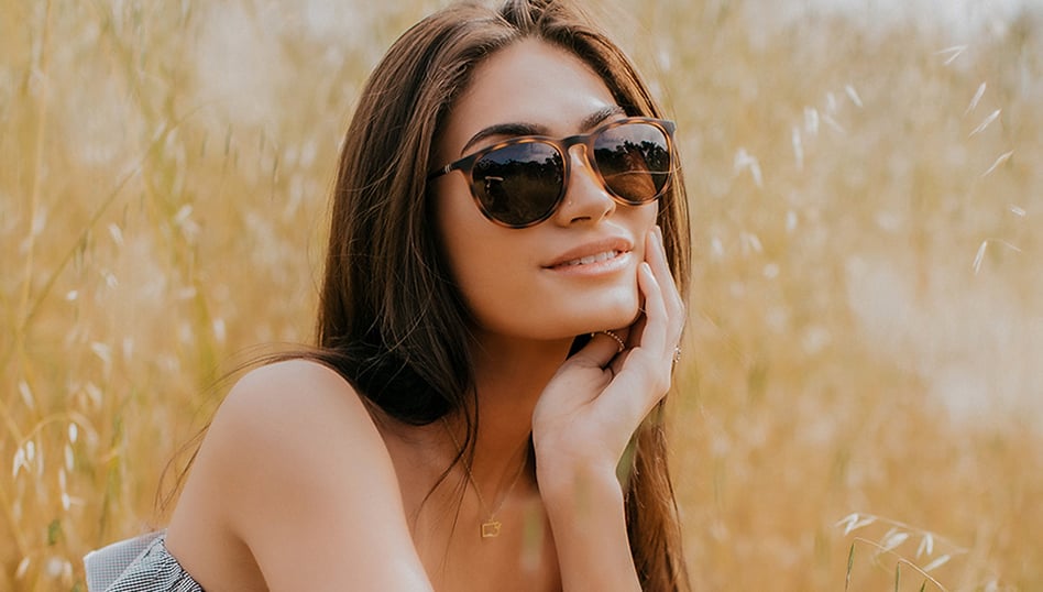 Broadway Nika Polarized Sunglasses Tortoise Frame Amber Lens