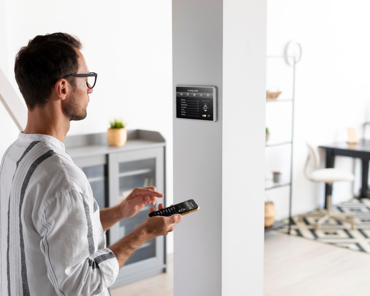 Smart -Home -Automatisierungssystem, das in den kompatiblen Hub integriert ist