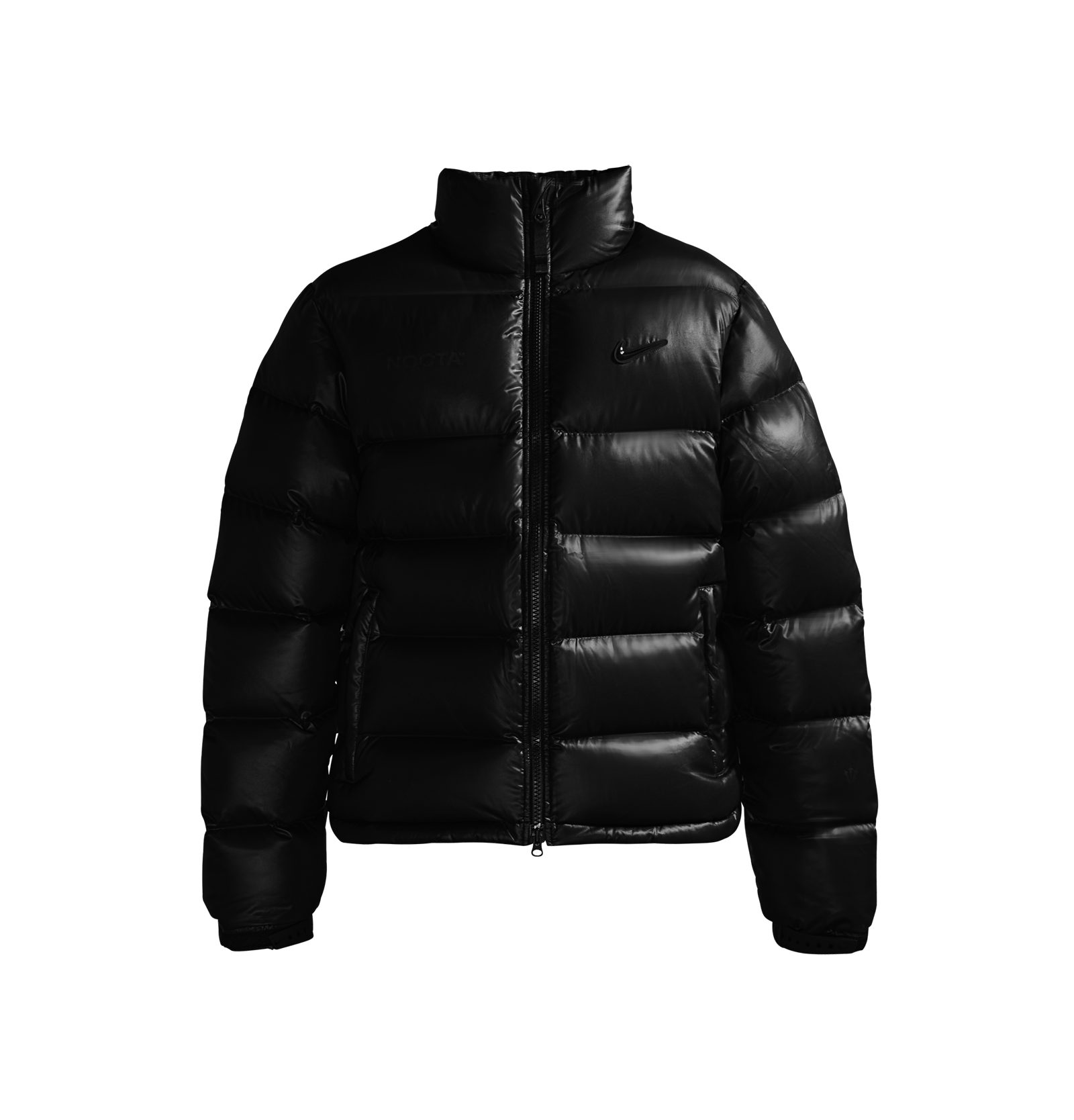 Black puffer jacket mens no hood sales