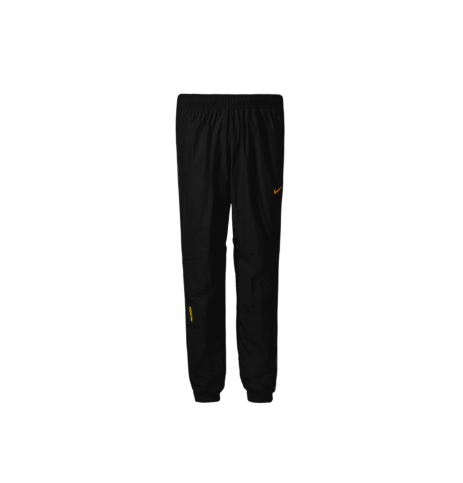 Black nylon track pants sales