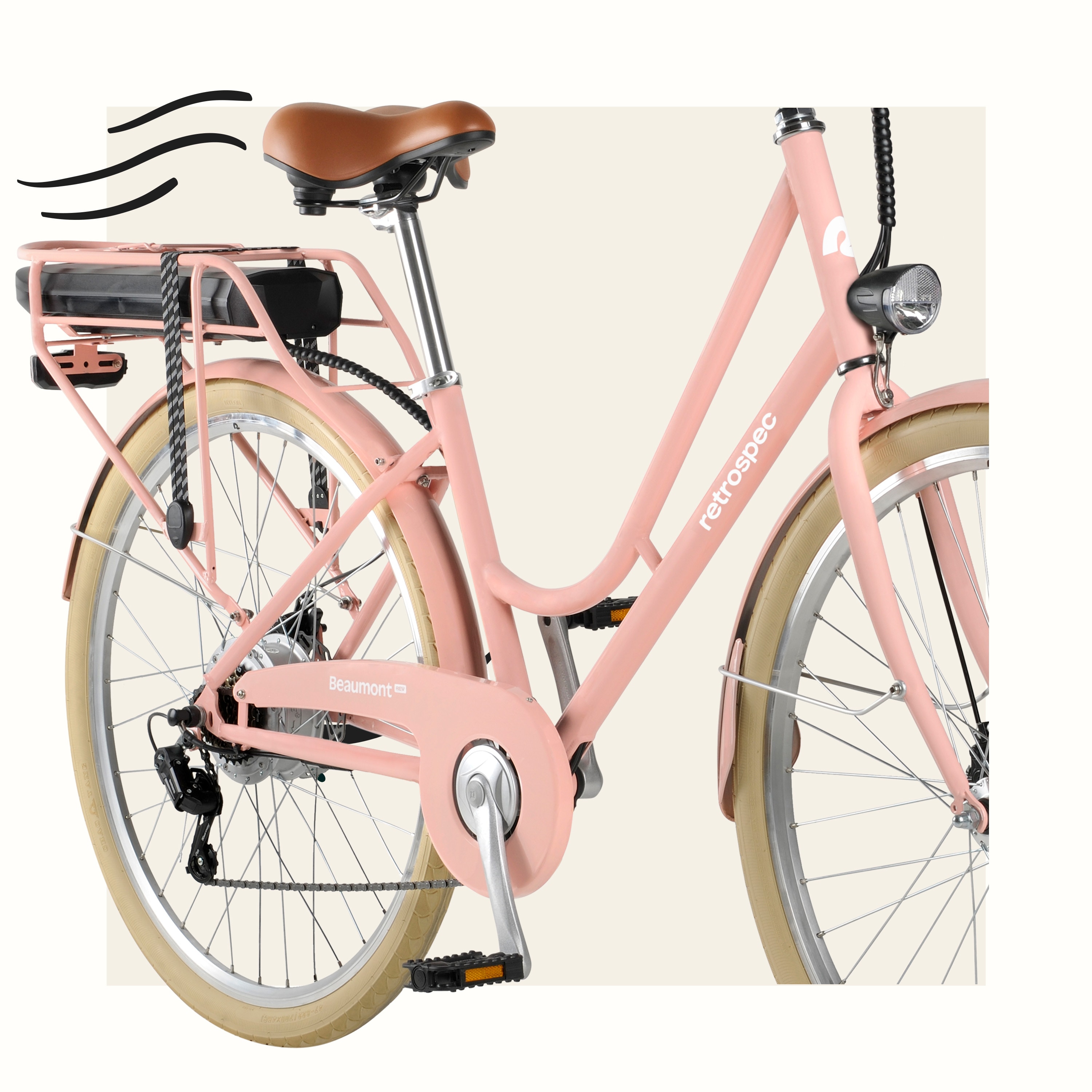 Beaumont Rev Electric Bike - Step Through Retrospec
