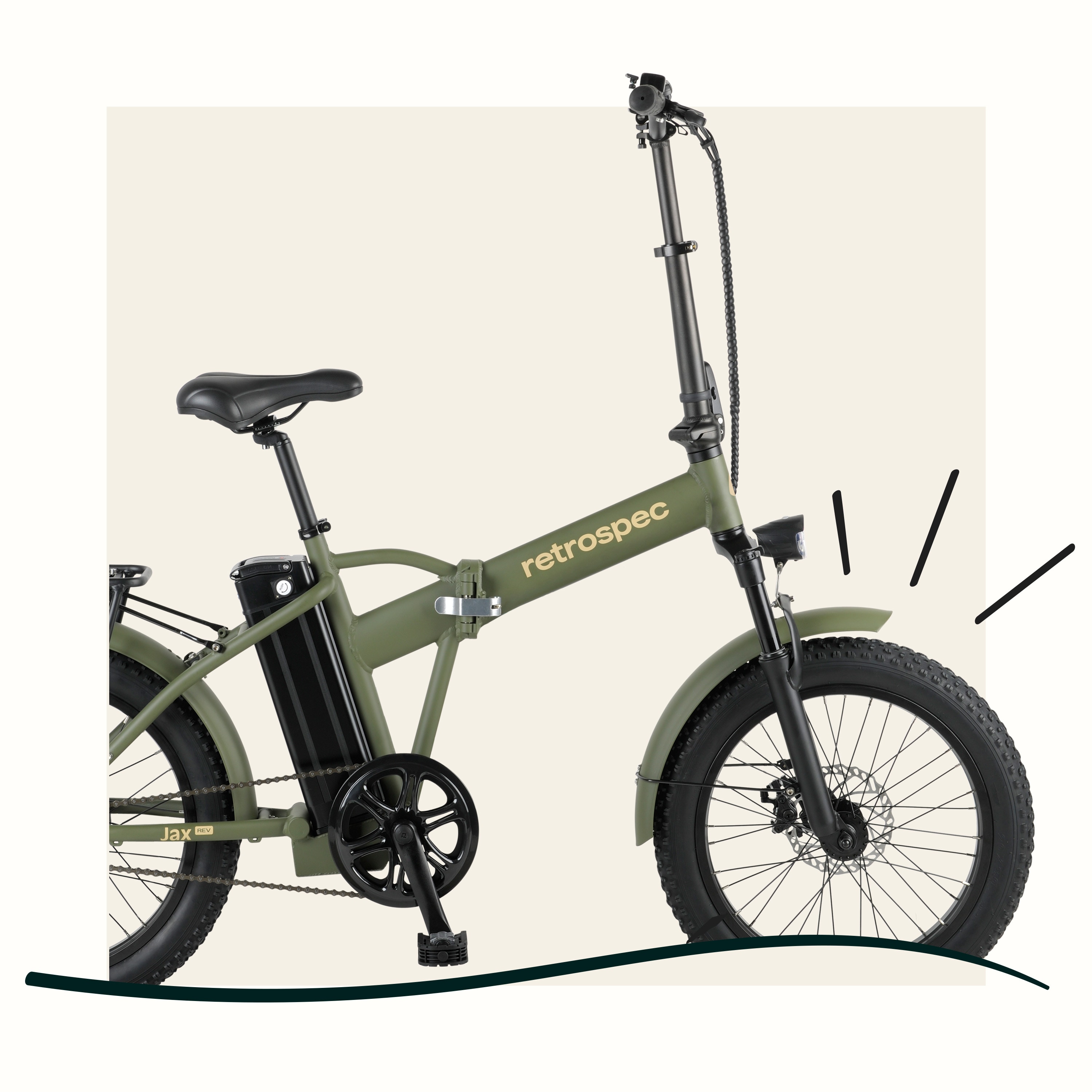Jax Rev Folding Electric Bike Retrospec