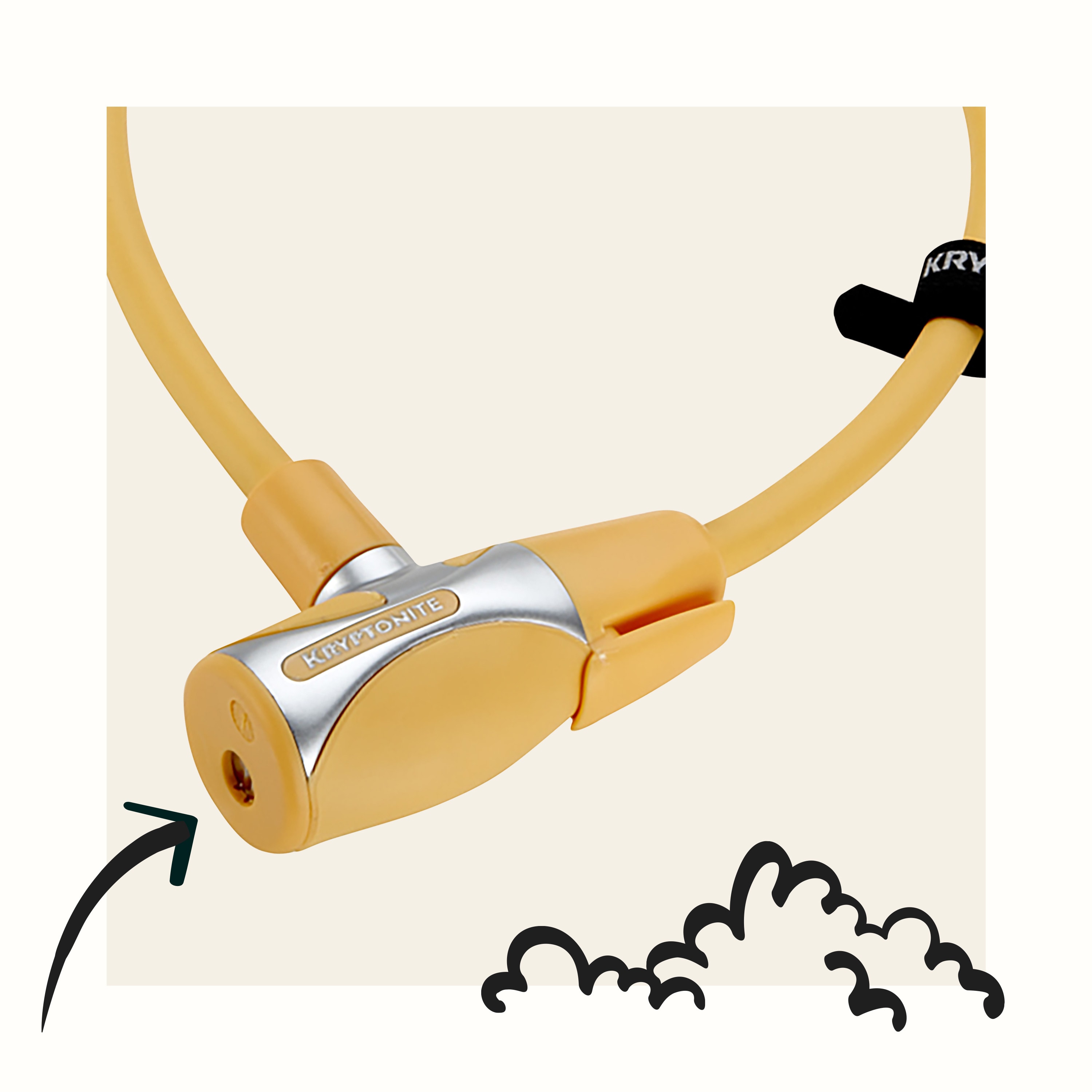 Kryptonite Kryptoflex Key Cable Bike Lock Retrospec