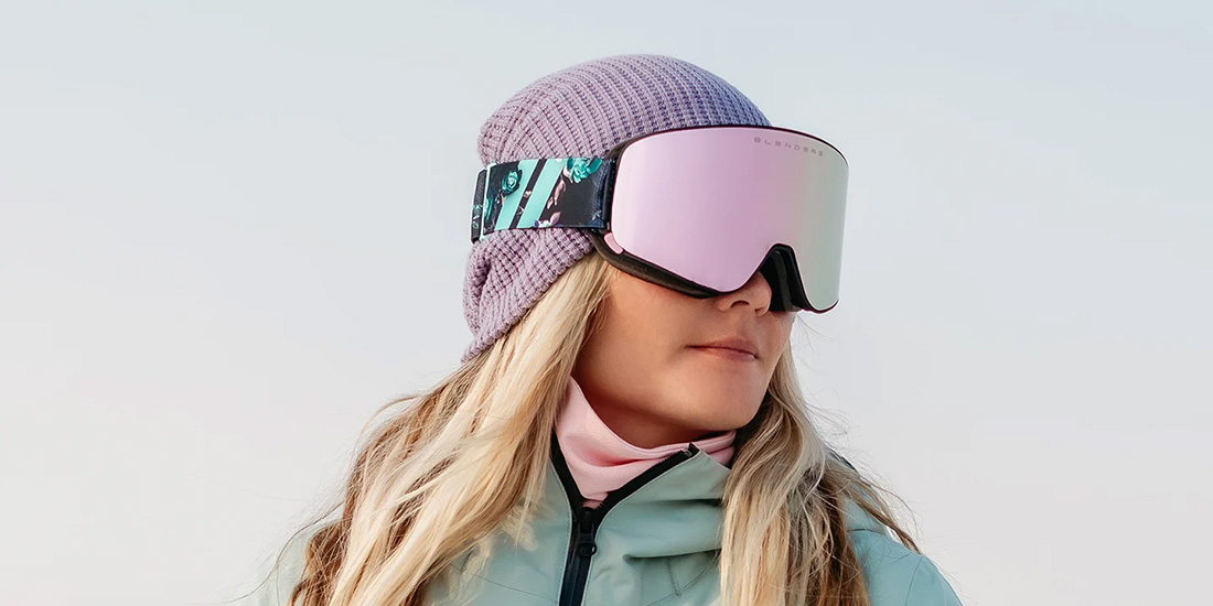 Rose Momentum Snowboard Ski Goggles Purple Yellow Lens