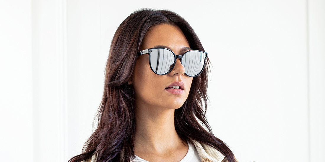 Black Mascara Oversized Cat Eye Sunglasses - Polarized Smoke Lens ...
