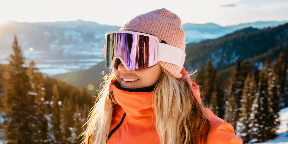Kids Girls Ski Goggles 2 Tones Black Hot Pink SnowBoard Youth Dual Lens  Anti Fog
