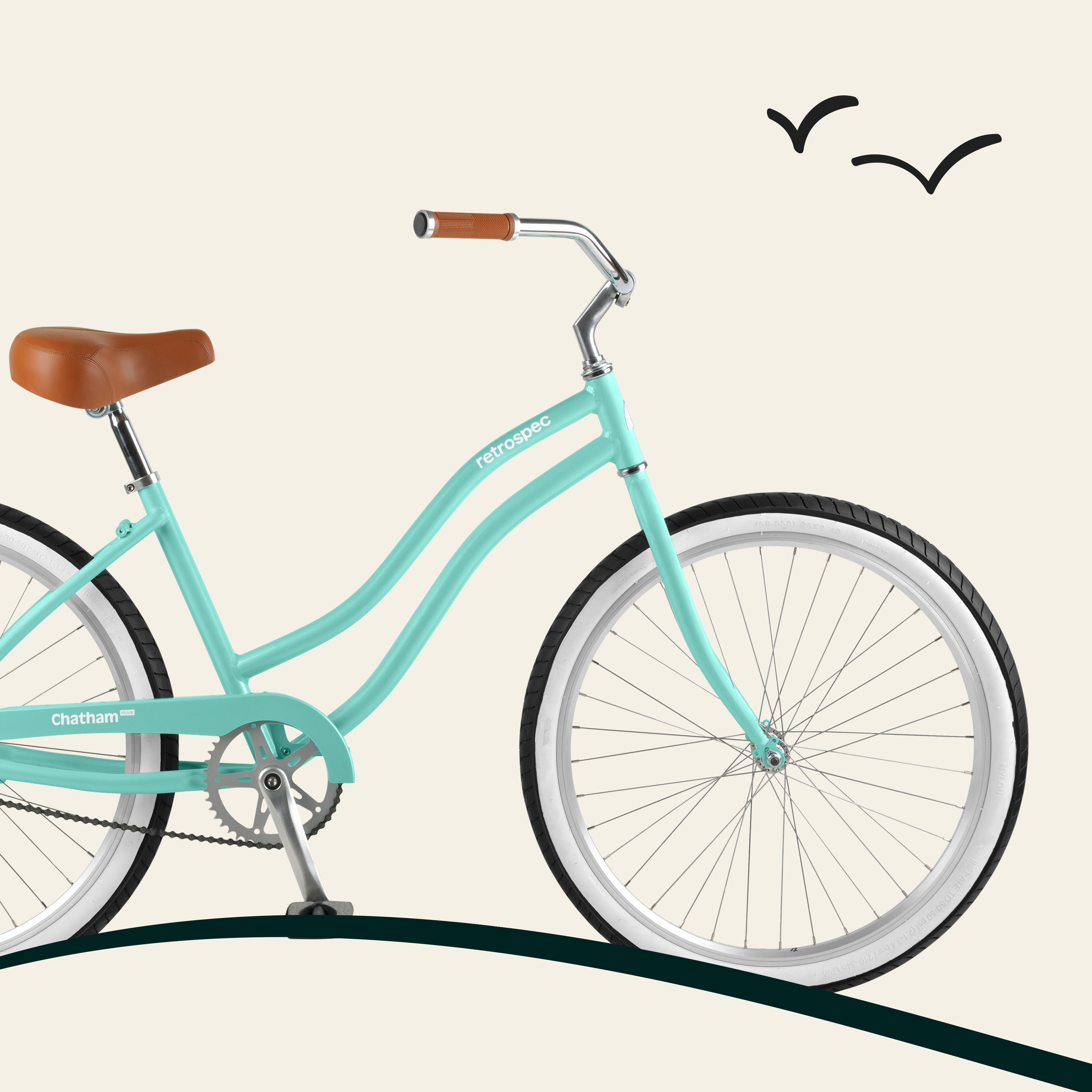 Chatham Plus Beach Cruiser Bike - Step Through Retrospec