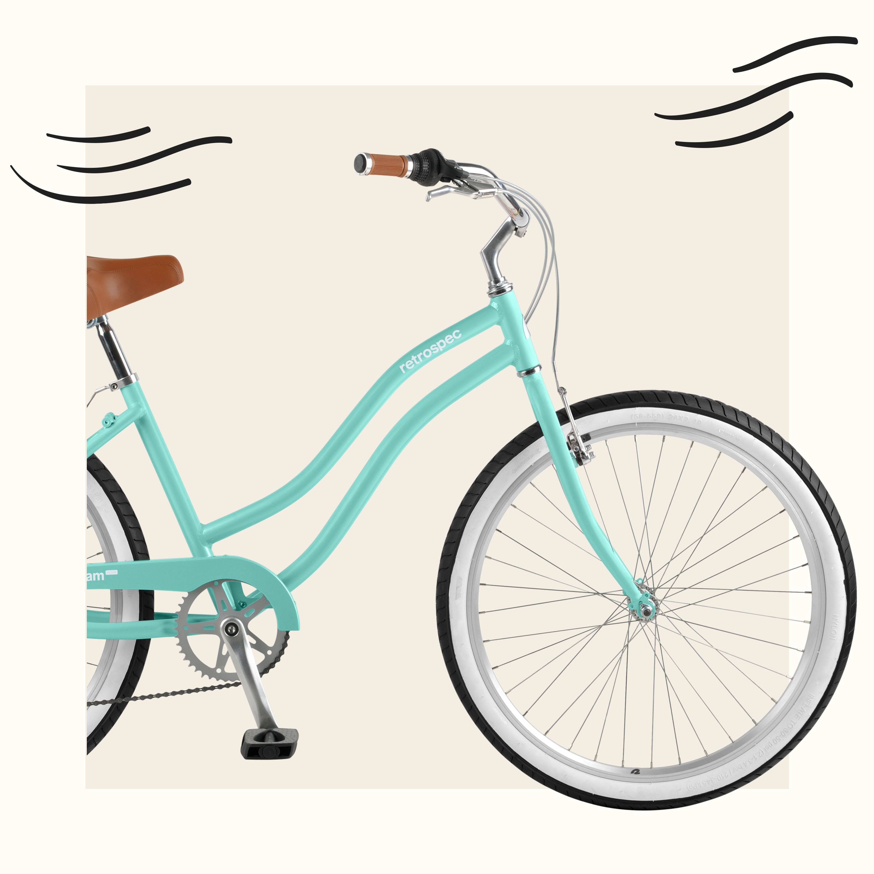 Chatham Plus Beach Cruiser - Step Thru 7 Speed Retrospec