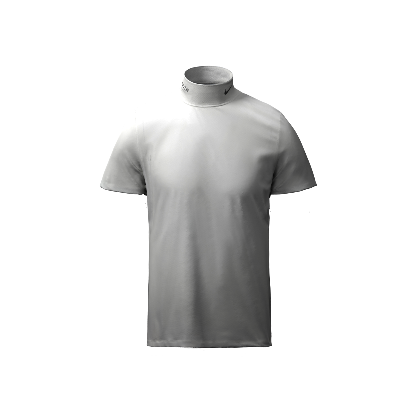 White Short Sleeve Valley Mock Neck Tee NOCTA