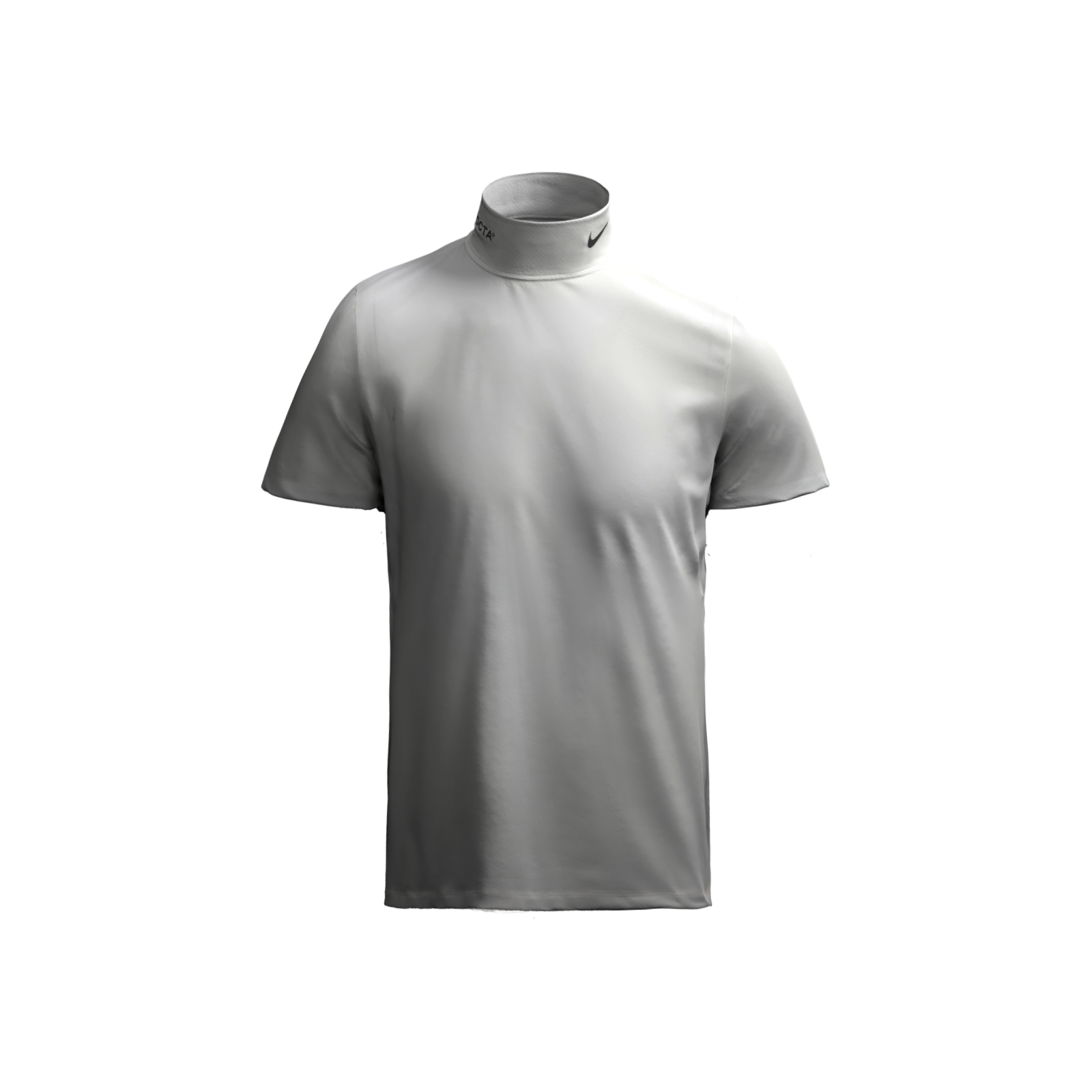 White Short Sleeve Valley Mock Neck Tee | NOCTA