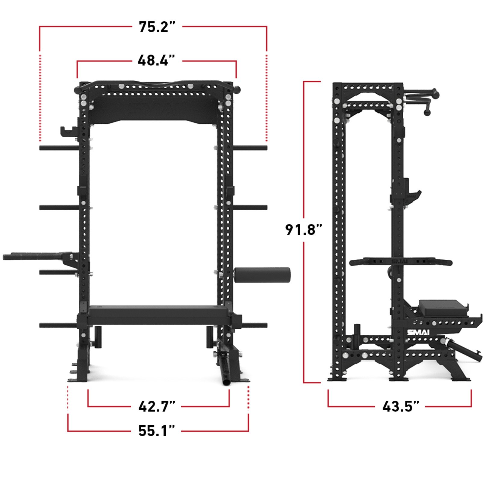 Half Power Rack Ultimate Package - Vanta Series