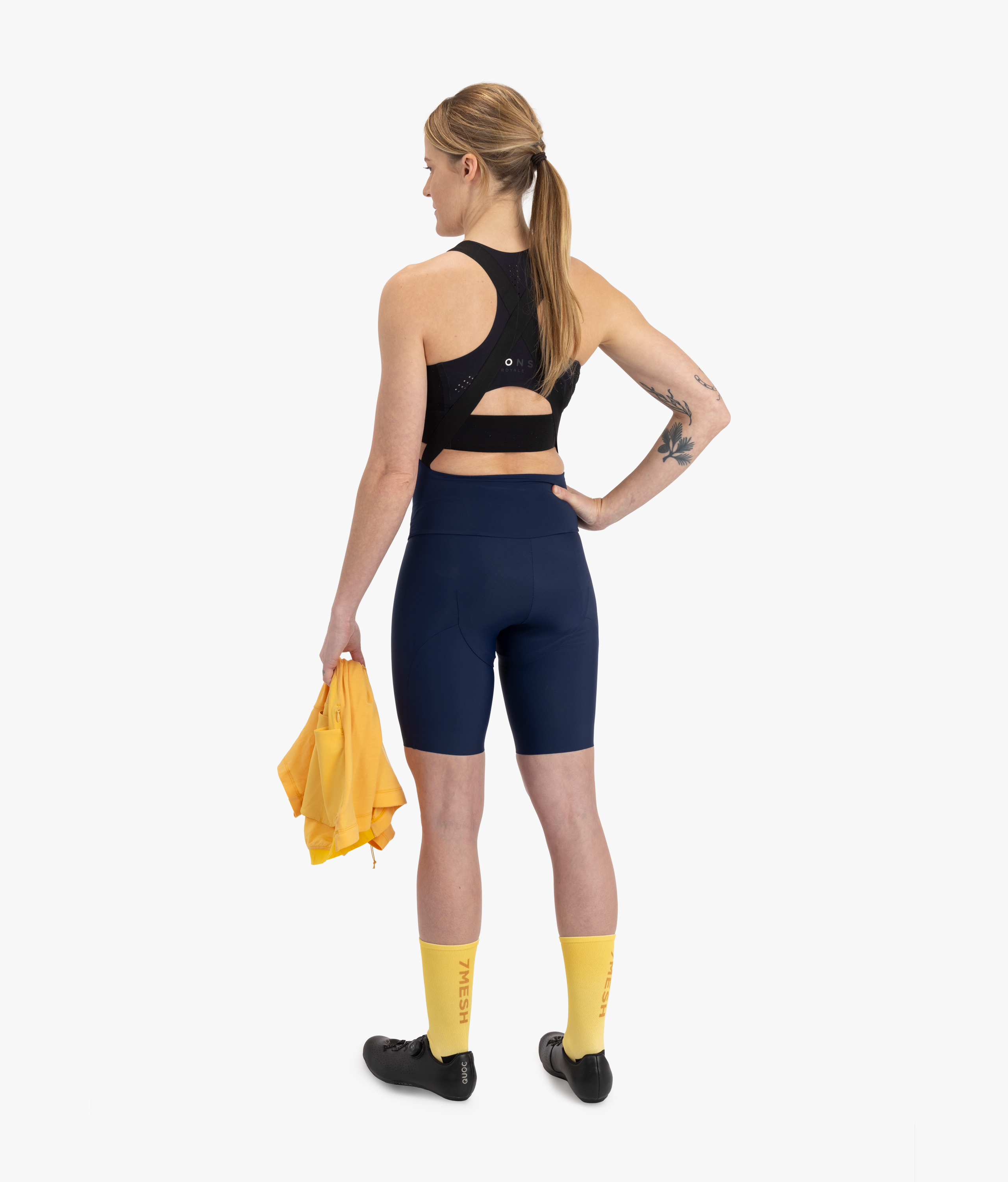 7 Mesh, TK1 Bib, Women's, Black, (Small) - The Bicycle Tailor