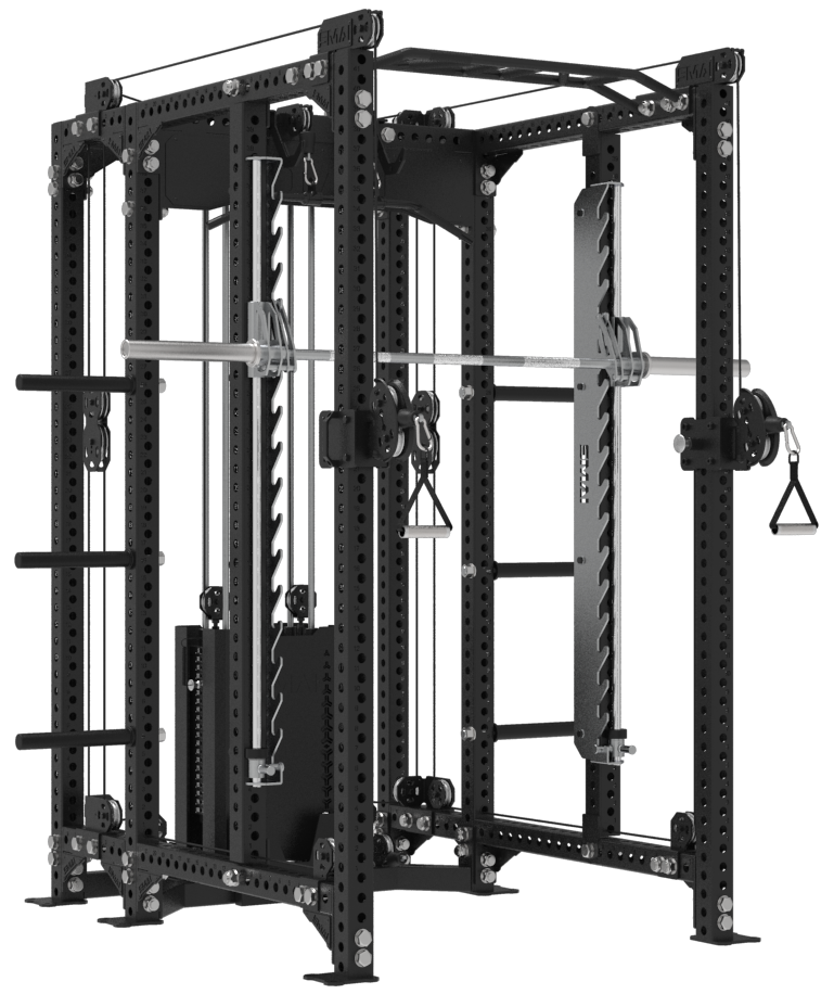 All in 1 Trainer - Power Rack with Dual Cable Stack & Smith Machine - Vanta Series