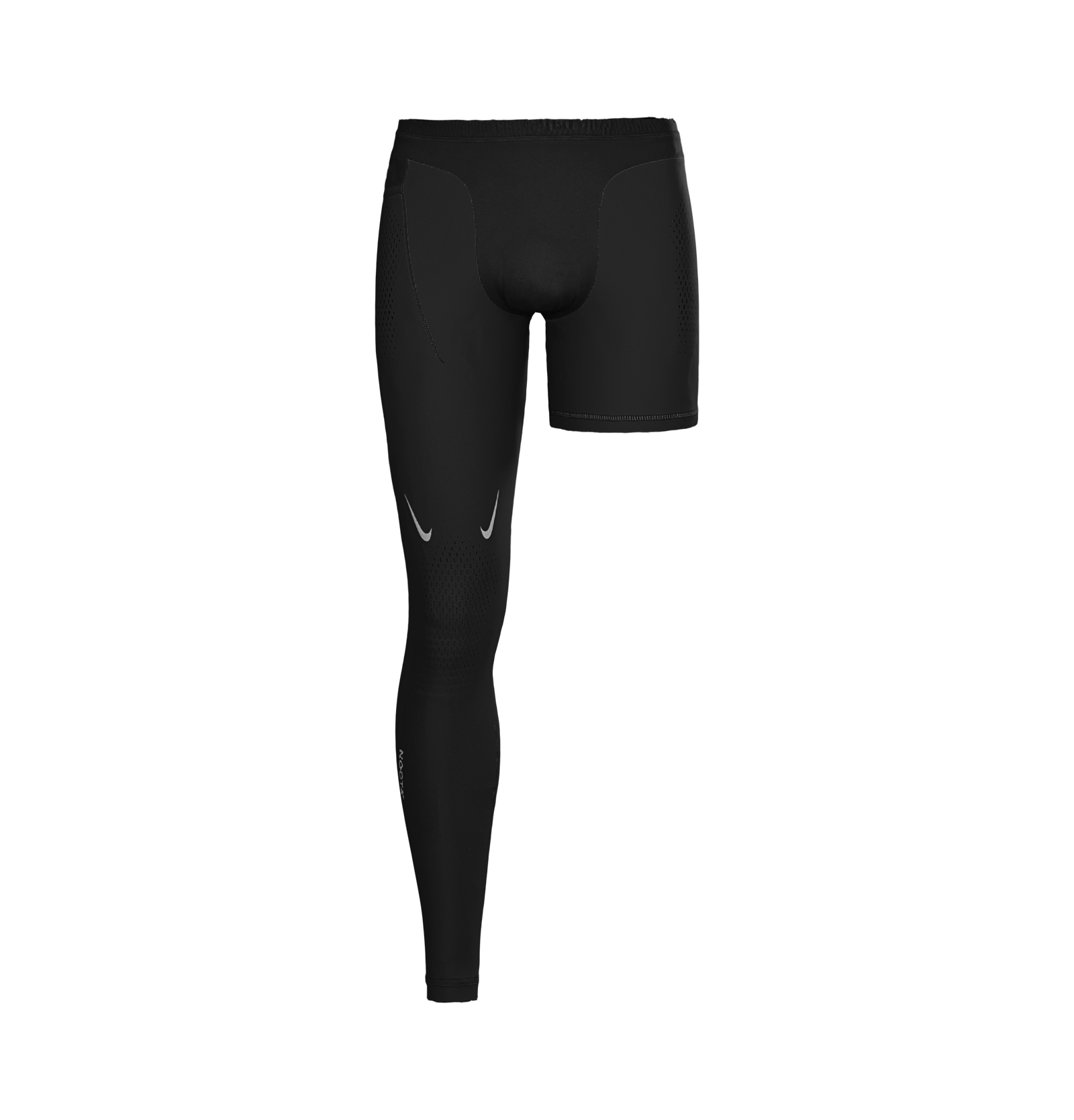 Blaward Men's Compression Pants 3/4 One Leg Tights Athletic Base