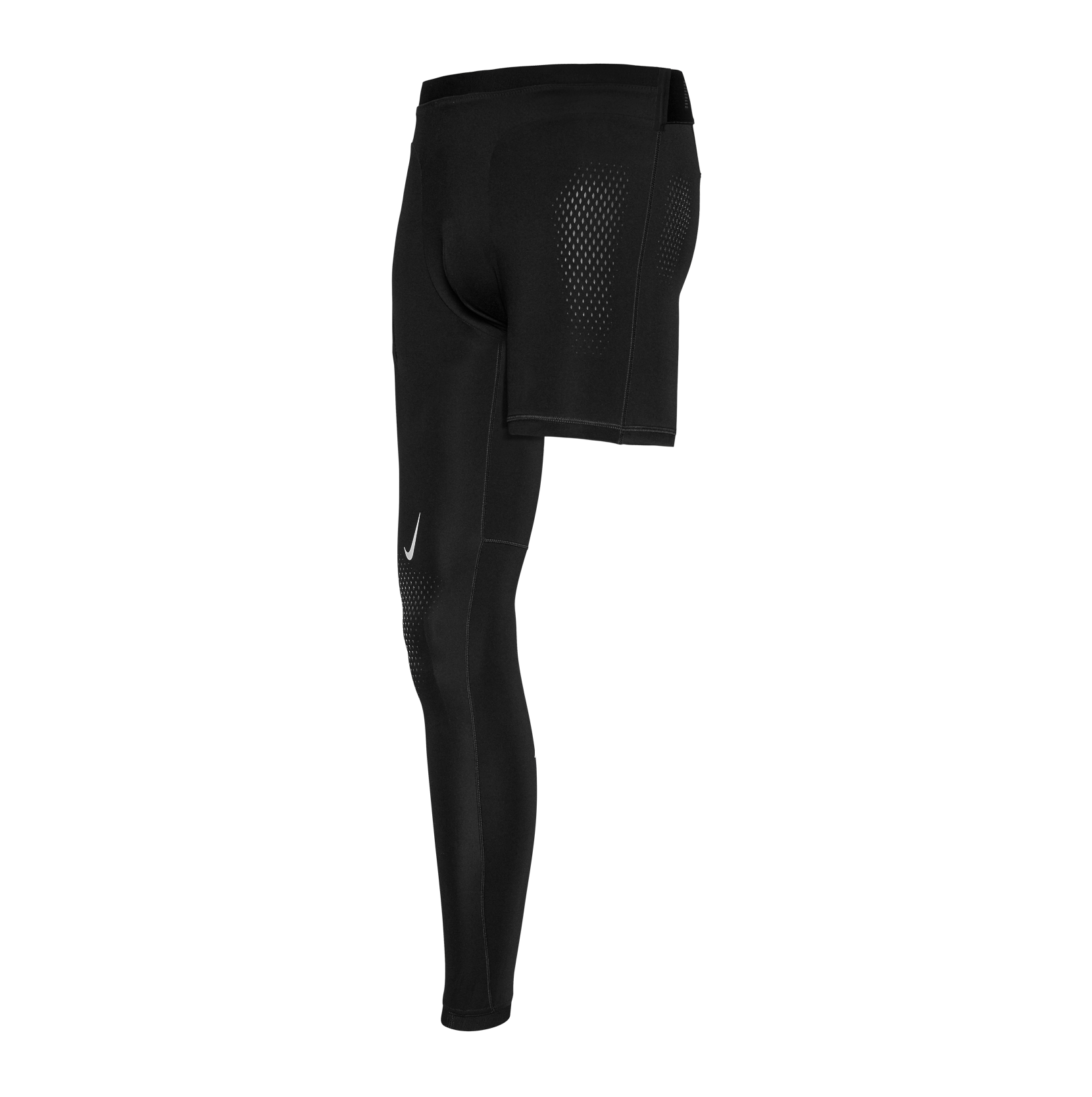 Black Right Single Leg Tights NOCTA