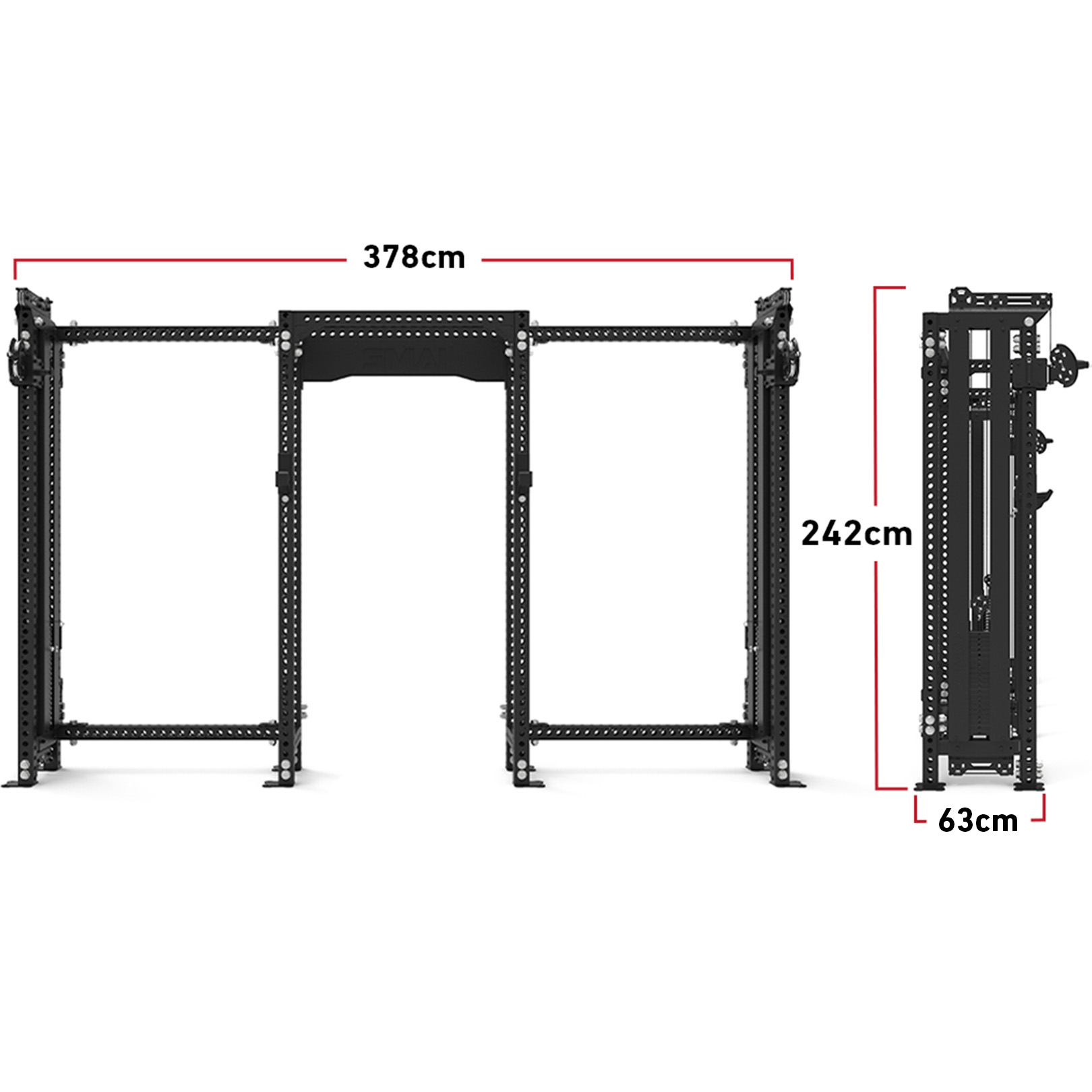 PRE ORDER - ETA MID JUNE: Half Rack with Dual Cable Tower Add Ons - Va ...