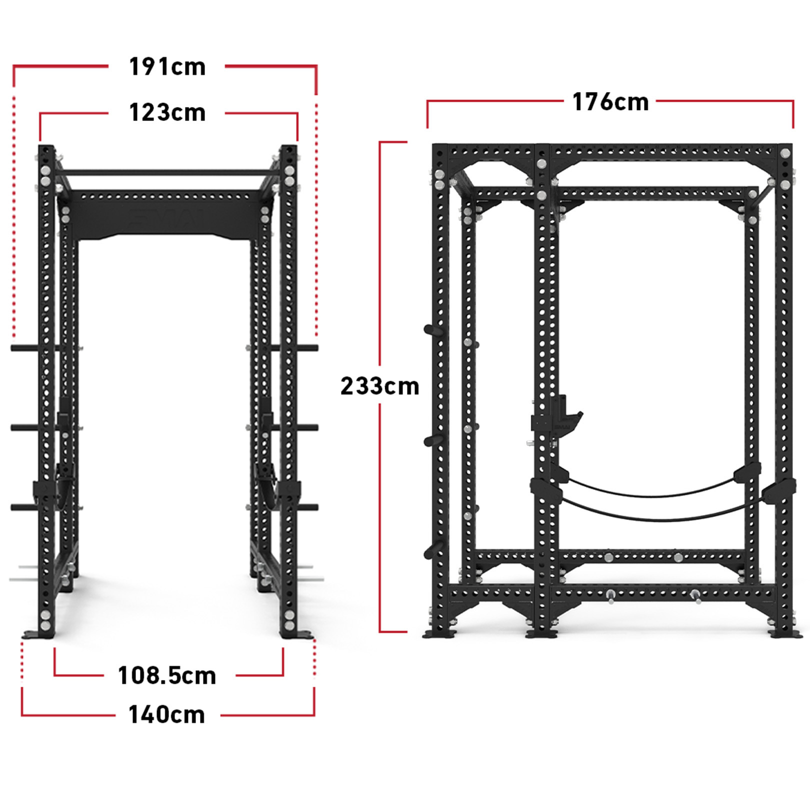 Power Rack Height Adapter Power Rack with Safety Sling Accessories - Vanta Series - PRE ORDER ...