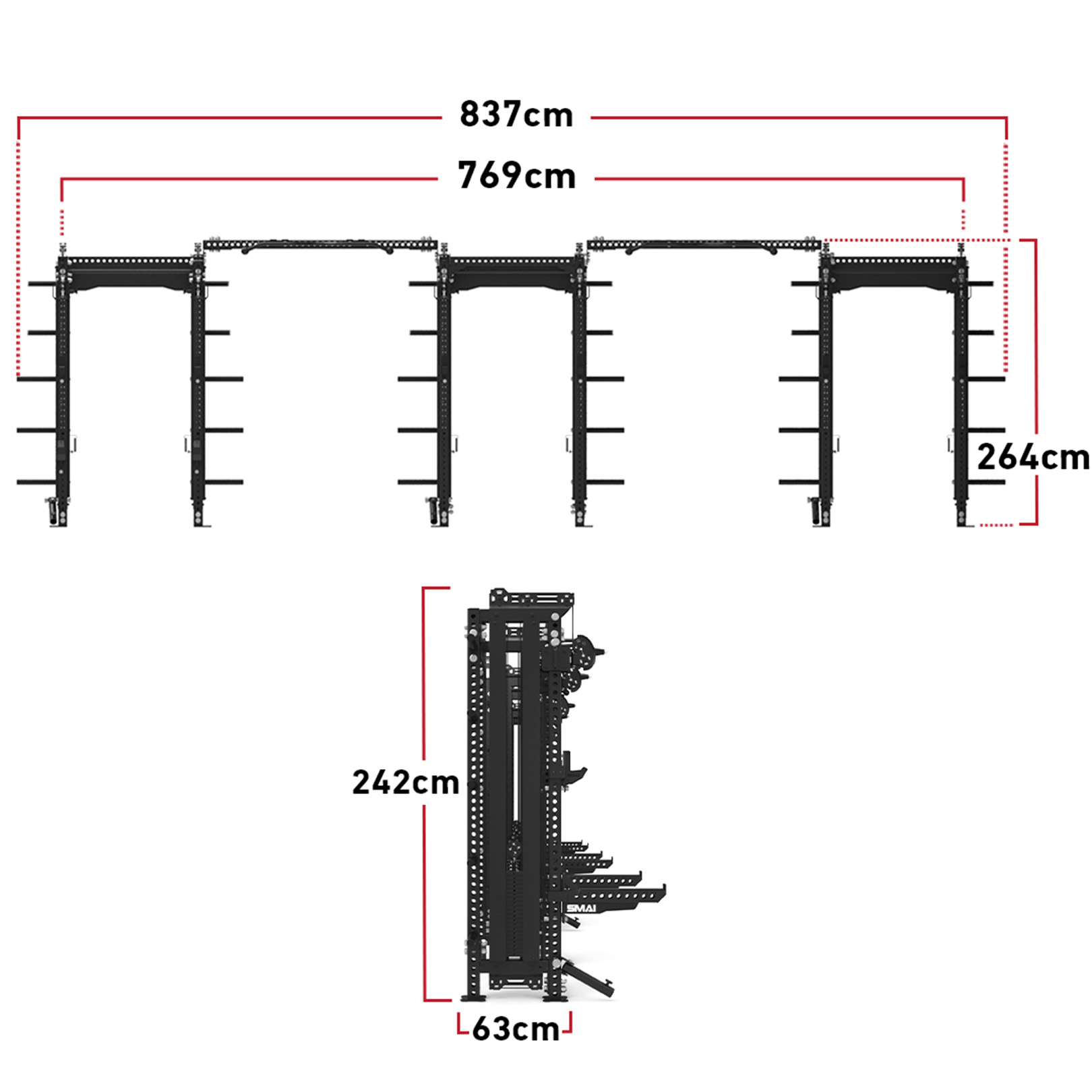 Functional Rack 3 Squat Cell - Vanta Series