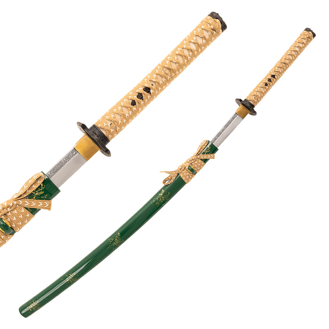 Medium Carbon Steel Green Katana - Ancient Dynasty