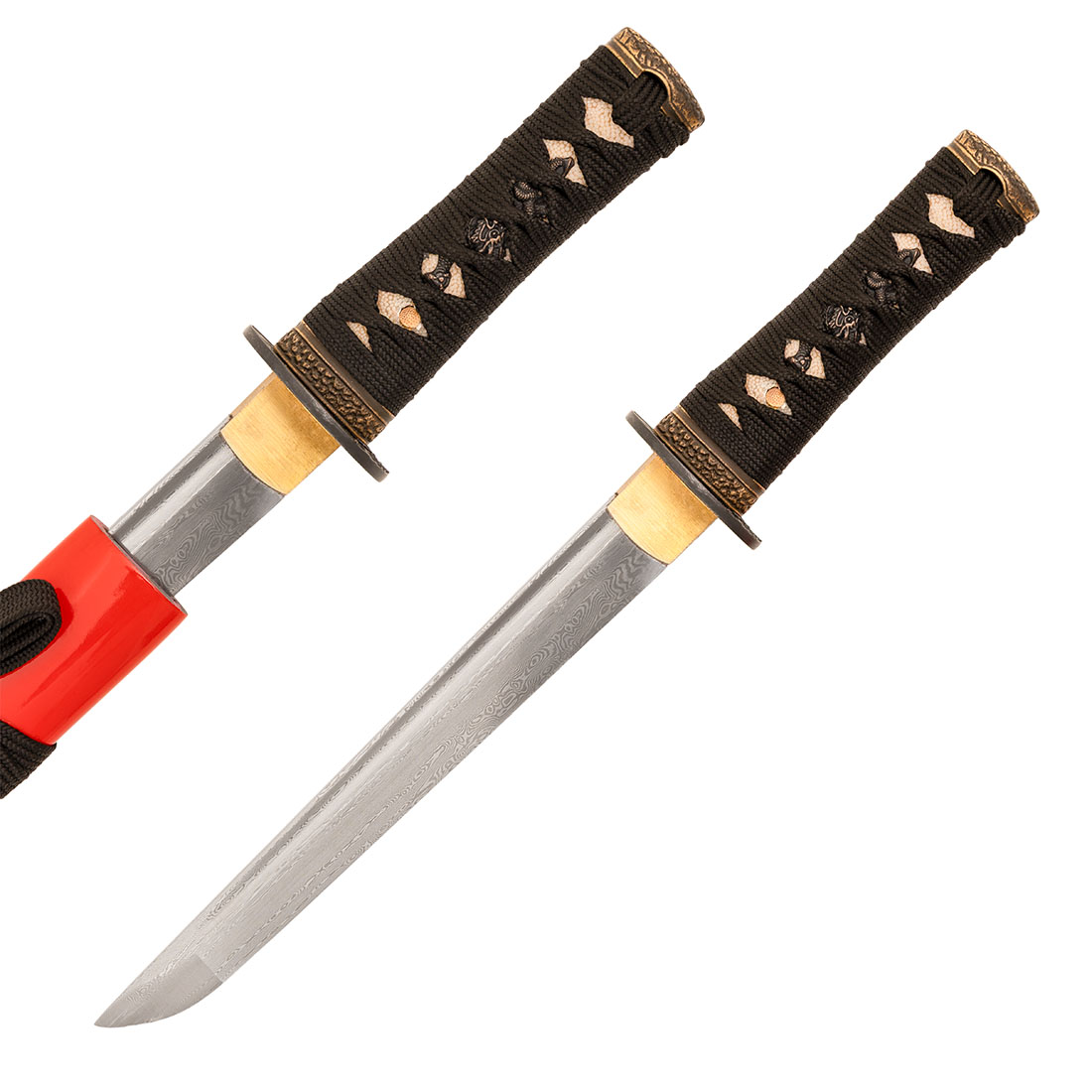 Damascus Red Tiger Tanto