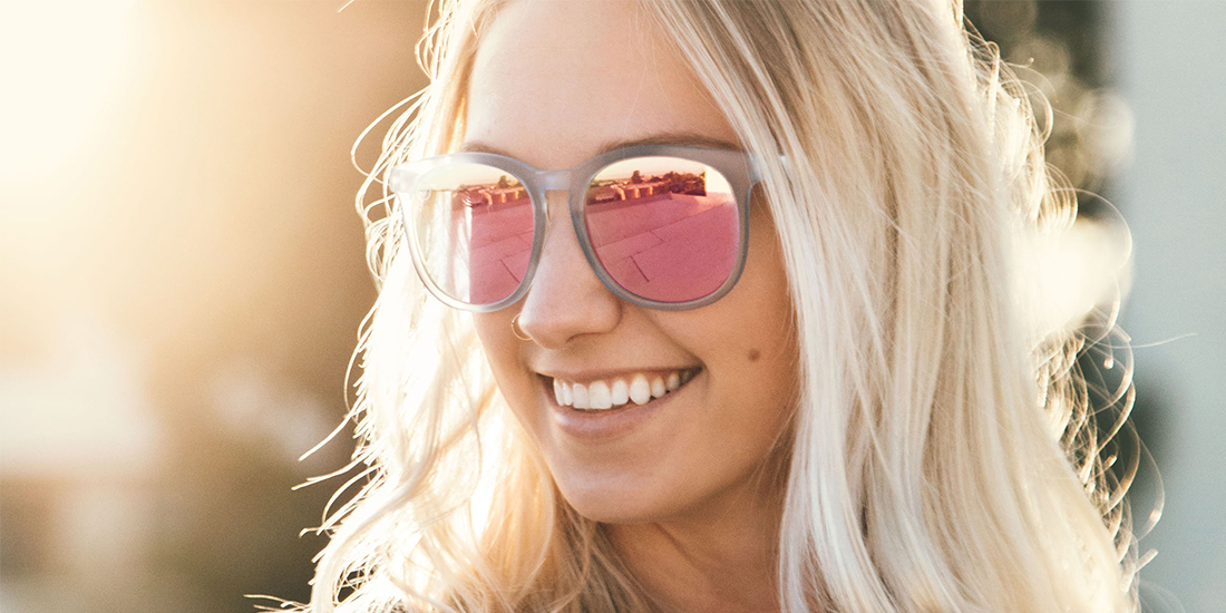 High-quality fashion style sunglasses with 100% UV Protection, Polarized Pink Mirrored